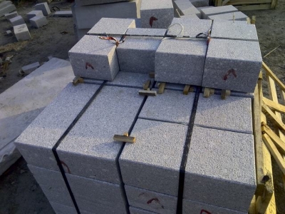 G375 Grey granite cube stone