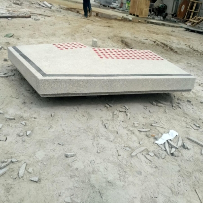 G358 light granite steps and g375 blind steps for a north europe project