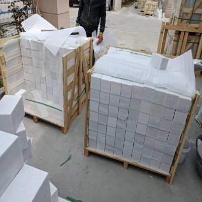 white marble cube stones to the USA